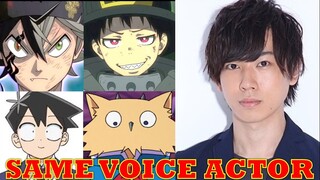 FIRE FORCE VOICE ACTORS  with same voice / En En no Shōbōtai Seiyuu Gakuto Kajiwara / Shinra / Asta