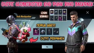 Wow😮 Outfit Permanen Gratis!!! Login doang!! Outfit Globetrotter dan Skin Punk Rino Backpack Gratis