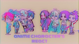 Anime characters react to eachother ( 1/8 Demon slayer ) // ꧁• K Y U U B I •꧂read description !!