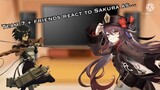 Team 7 + friends react to Sakura as…| Naruto shippuden | Mikasa Ackerman & Hu Tao | 4/5 | Sasusaku
