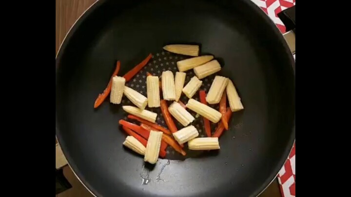 Yummy Beef Stick with Young Corn and Vegetables