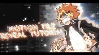 motion tile reveal | after effects tutorial