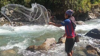 cast net fishing in Nepal | asala fishing | himalayan trout fishing |