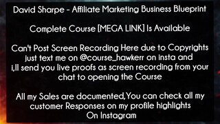 David Sharpe Course Affiliate Marketing Business Blueprint download