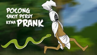 Pocong Sakit Perut Kena Prank - Kartun Hantu Lucu