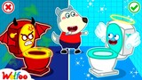 Wolfoo!!! Restroom is Angel or Demon - Kids Stories About Potty Training With Wolfoo | Wolfoo Family