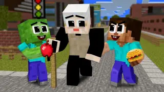 Monster School : Baby Zombie Good and Iron Golem Best Friend - Life Story - Minecraft Animation