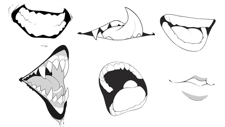 What? You can't even draw the teeth of the two-dimensional characters?