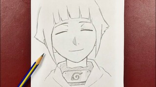 Easy to draw | how to draw Hinata Hyuga from naruto step-by-step