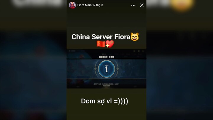 Solo với top 1 Fiora China