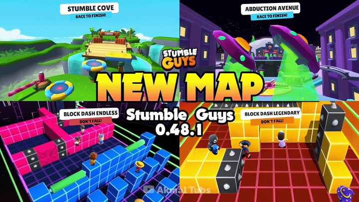Stumble Guys NEW UPDATE 0.48.1 | Stumble Cove, Abduction Avenue, Legendary Block Dash Endless