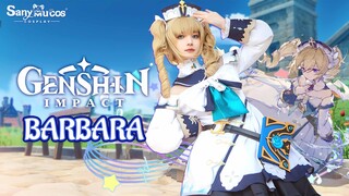 【SanyMuCos】Genshin Impact Barbara Cosplay Costume Premium Edition Detail Show