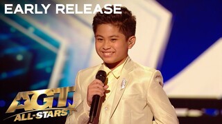Early Release: 11-Year-Old Peter Rosalita WOWS The Judges With His Voice! | AGT: All-Stars 2023