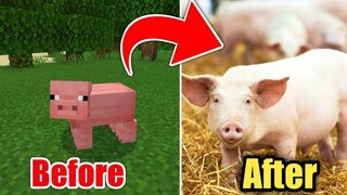 สัตว์!!ในมายคราฟ?? เหมือนจริงยิ่งขึ้น | Minecraft PE