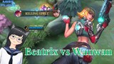 Mobile Legends: Beatrix vs Wanwan (with Triple Kill)