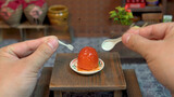 [Food]Miniature kitchen: Juicy shrimp balls that look like tomatoes.