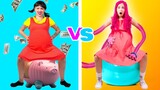 GOOD VS BAD PREGNANT SQUID GAME DOLL VS MOMMY LONG LEGS | FUNNY SITUATIONS By Crafty Hacks
