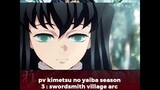 Demon Slayer : Kimetsu no yaiba season 3 | swordsmith village arc trailer #shorts