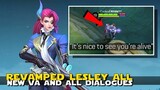 REVAMPED LESLEY NEW VA AND ALL NEW DIALOGUES INTERACTIONS | TRASHTALKS ENEMIES! MOBILE LEGENDS