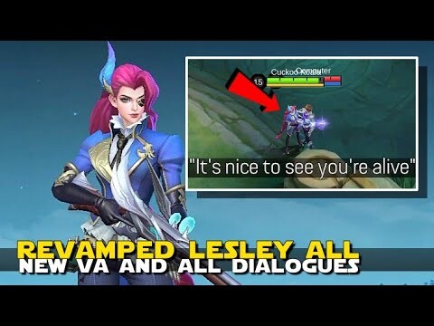 REVAMPED LESLEY NEW VA AND ALL NEW DIALOGUES INTERACTIONS | TRASHTALKS ENEMIES! MOBILE LEGENDS