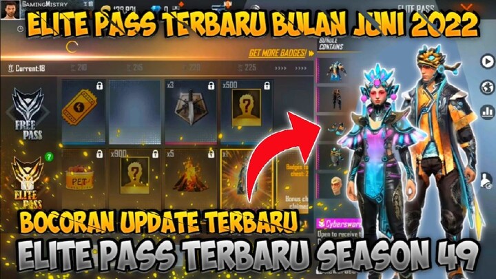 🔥 FREE FIRE - BOCORAN ELITE PASS TERBARU BULAN JUNI 2022 SEASON 49 & INFO LAIN FF