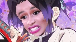 【Bakar ke WAP】Cardi B menyanyikan Puxi Blade//Tanjiro sangat marah