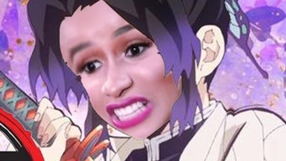 【Burn to WAP】Cardi B sings Puxi Blade//Tanjiro is furious