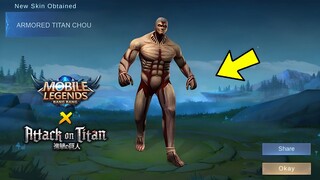 THANK YOU MOONTON, ATTACK ON TITAN x MLBB COLLAB IS HERE !! CHOU?