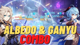 Ganyu & Albedo Team Combo - Easy Way To Deal Wide AOE Damage | Genshin Impact