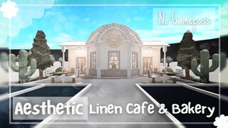 Roblox Bloxburg: No Game pass Aesthetic Linen Cafe Speed build + Tour - Jan. 15, 2021, | Minami Oroi