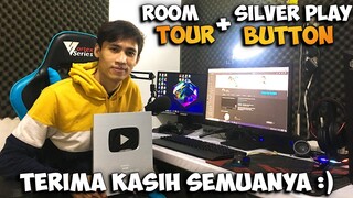 UNBOXING SILVER PLAY BUTTON + ROOM TOUR !! TERIMA KASIH SEMUANYA :)