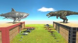 Who Will be the Boss Megalodon or T-Rex - Animal Revolt Battle Simulator