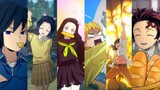 Tanjiro, Giyu, Shinobu, Nezuko, Zenitsu, Inosuke (Kimetsu Gakuen Screenshots) Hinokami Keppuutan