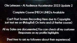 Ole Lehmann course - AI Audience Accelerator 2023 Update 2 download