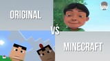 Upin & Ipin - Cuai Cuai Cuai (Original VS Minecraft Animation)