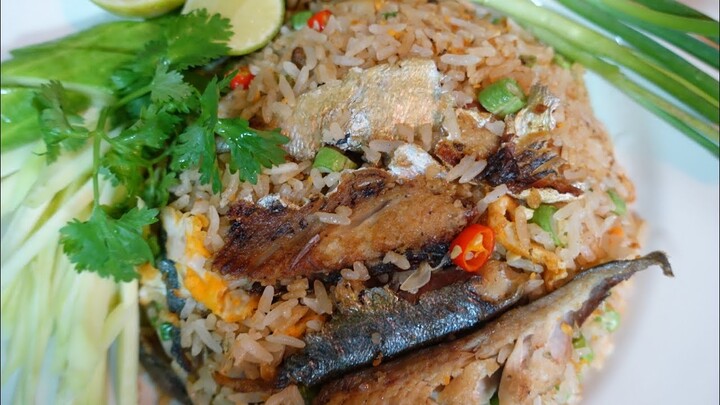 Fried Rice Mackerel#ข้าวผัดน้ำปลาทู