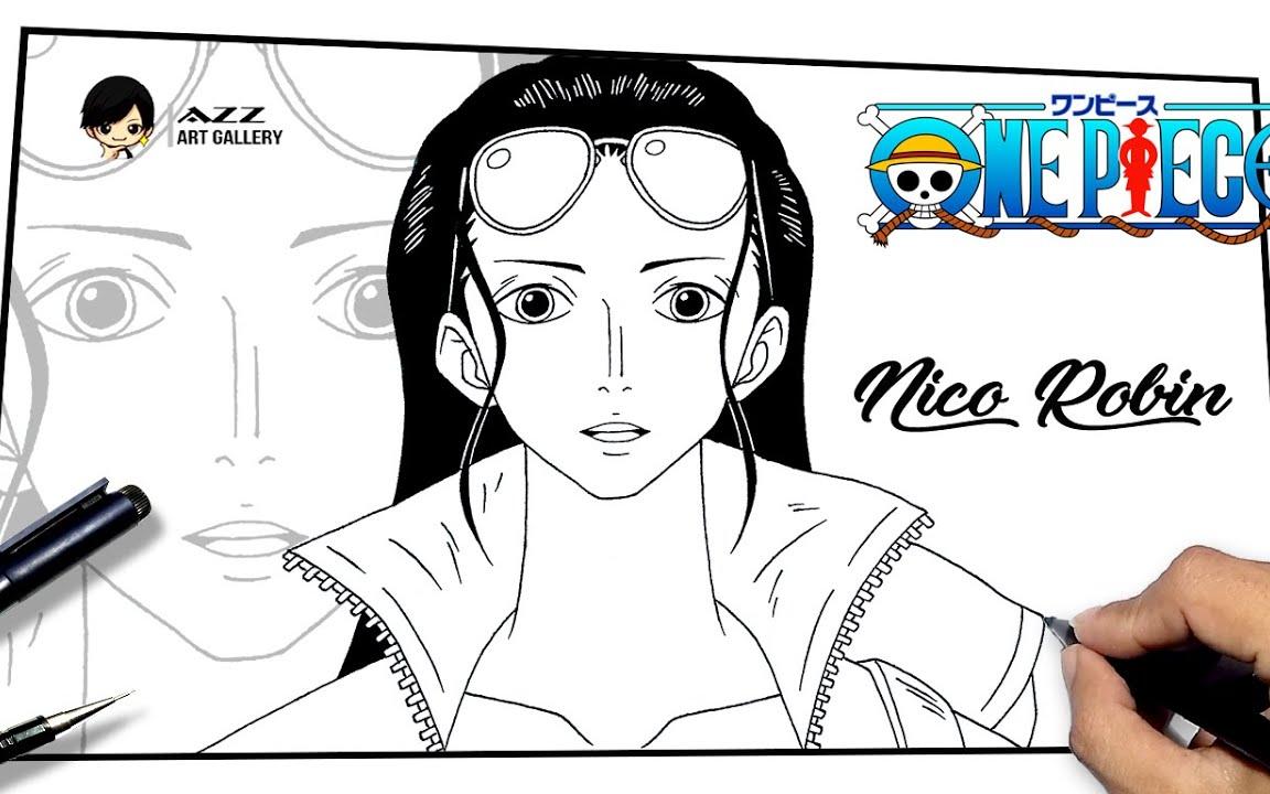 วิธีการวาด Nico Robin จาก One Piece - BiliBili