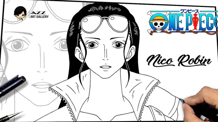 วิธีการวาด Nico Robin จาก One Piece