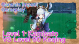 [Genshin Impact  Gameplay]  Level 1 Kamisato  VS Level 90 Keqing