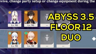 [Duo] Ningguang & Zhongli + Ayaka & Kazuha | 3.5 Spiral Abyss Floor 12 9 Stars | Genshin Impact