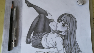 How can we draw such stockings quickly with pencils?