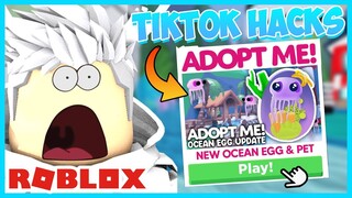 Aku Pakai TIKTOK HACKS Untuk Pergi Ke OCEAN EGGS! Adopt Me (Roblox)