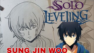 menggambar anime solo levelling sung jin woo
