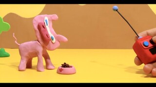 Pig transformation Stop motion cartoon for children - BabyClay