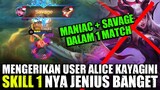 MENGERIKAN USER ALICE MODEL GINI - Arah SKILL 1 nya JENIUS BANGET - Mobile Legends