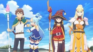 konosuba melhores momentos dublado