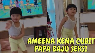 LIVE SIANG AMEENA KENA MARAH PAPA GOYANG BAJU SEKSI