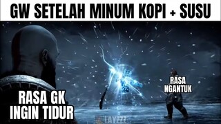 Kopi + Susu = 😐 (Meme Kratos vs Thor)