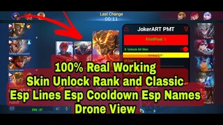 LATEST ML  | FIX SKIN DRAFT UNLOCK | DRONE VIEW | ESP HERO NAMES | ESP LINES | 100% WORKING ANTIBAN