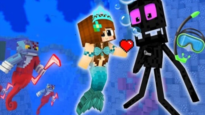 [Minecraft] Self-made Animation Of Enderman And Mermaid Princess